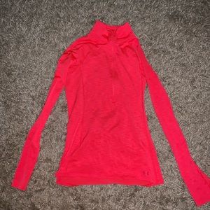 Hot pink/orangeish quarter zip